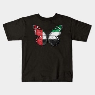 Emirati Flag  Butterfly - Gift for Emirati From United Arab Emirates Kids T-Shirt